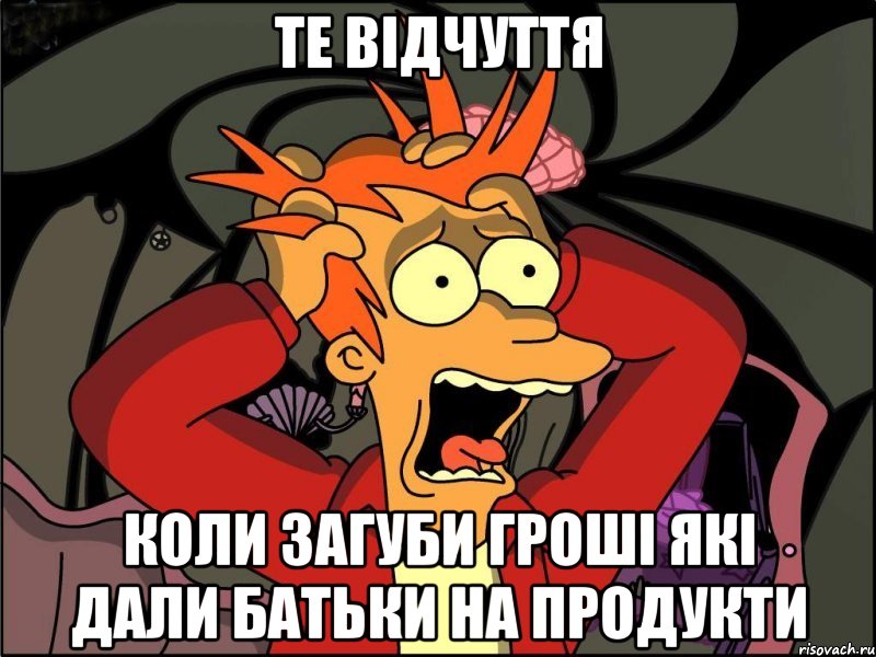 Те відчуття Коли загуби гроші які дали батьки на продукти, Мем Фрай в панике