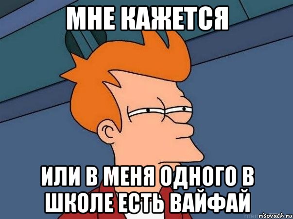 мне кажется или в меня одного в школе есть вайфай, Мем  Фрай (мне кажется или)