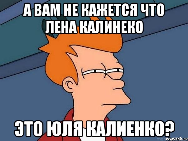 А вам не кажется что Лена Калинеко это Юля Калиенко?, Мем  Фрай (мне кажется или)