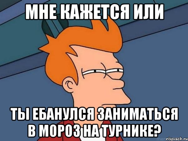 Мне кажется или ты ебанулся заниматься в мороз на турнике?, Мем  Фрай (мне кажется или)