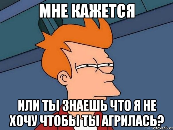 мне кажется или ты знаешь что я не хочу чтобы ты агрилась?, Мем  Фрай (мне кажется или)