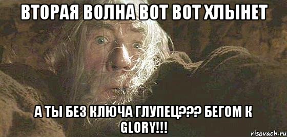 Вторая волна вот вот хлынет А ты без ключа глупец??? Бегом к Glory!!!, Мем бегите глупцы