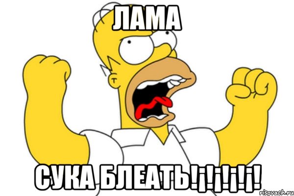 лама сука блеать!¡!¡!¡!¡!, Мем Разъяренный Гомер