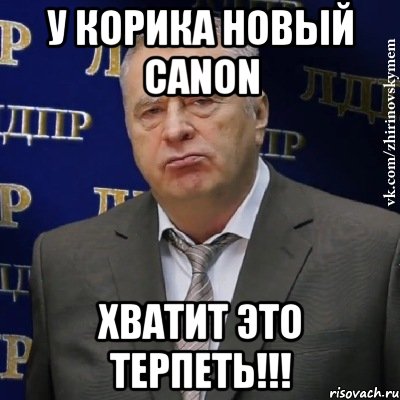 У корика новый Canon Хватит это терпеть!!!, Мем Хватит это терпеть (Жириновский)