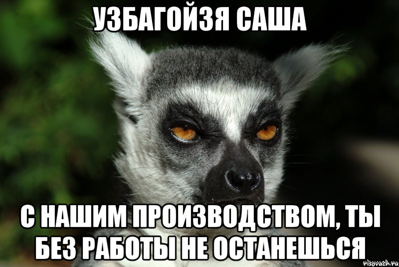 Узбагойзя Саша С нашим производством, ты без работы не останешься, Мем   Я збагоен