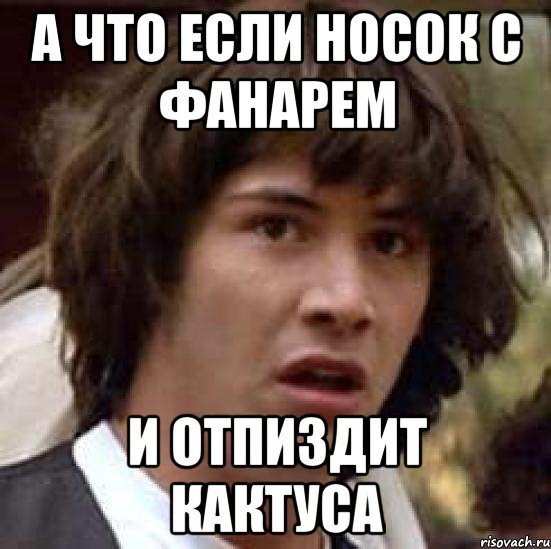 А что если носок с фанарем и отпиздит кактуса, Мем А что если (Киану Ривз)