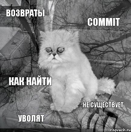 возвраты COMMIT уволят не существует как найти, Комикс  кот безысходность