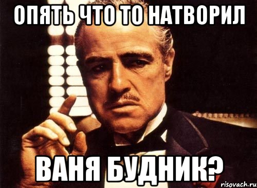 опять что то натворил Ваня Будник?, Мем крестный отец