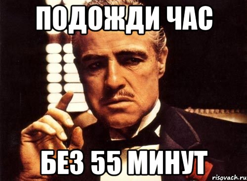 подожди час без 55 минут, Мем крестный отец