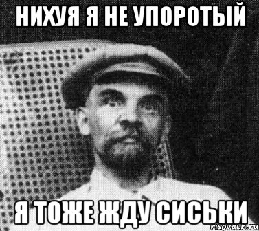 Нихуя я не упоротый Я тоже жду сиськи, Мем   Ленин удивлен