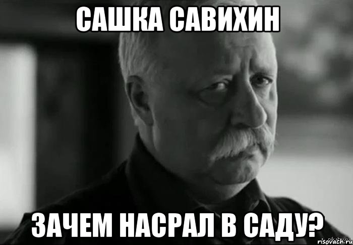 Сашка Савихин зачем насрал в саду?, Мем Не расстраивай Леонида Аркадьевича