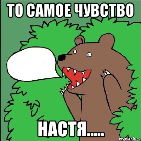 то самое чувство Настя....., Мем Медведь-шлюха