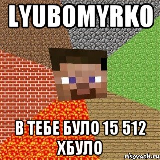 Lyubomyrko в тебе було 15 512 хбуло, Мем Миникрафтер
