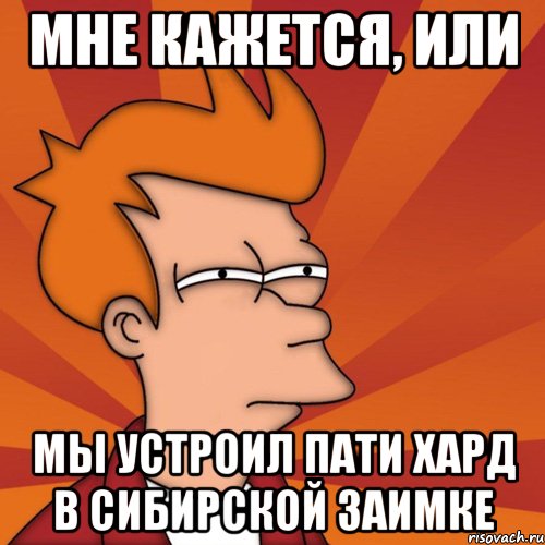 Мне кажется, или мы устроил пати хард в Сибирской Заимке, Мем Мне кажется или (Фрай Футурама)