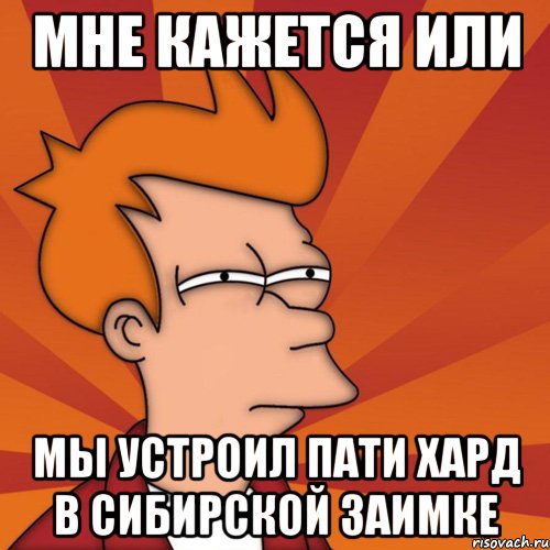 Мне кажется или мы устроил пати хард в Сибирской Заимке, Мем Мне кажется или (Фрай Футурама)