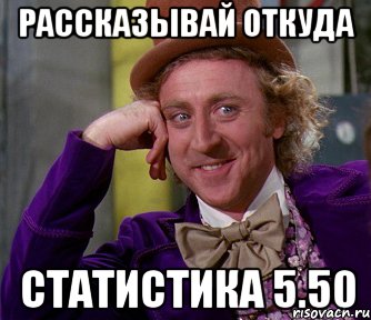 Рассказывай откуда Статистика 5.50, Мем мое лицо