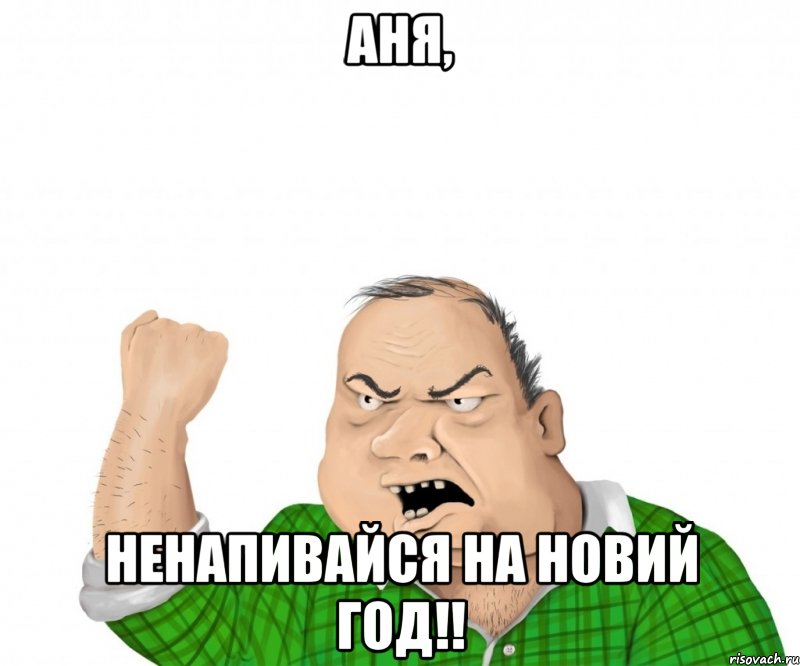 Аня, Ненапивайся на НОВИЙ ГОД!!, Мем мужик