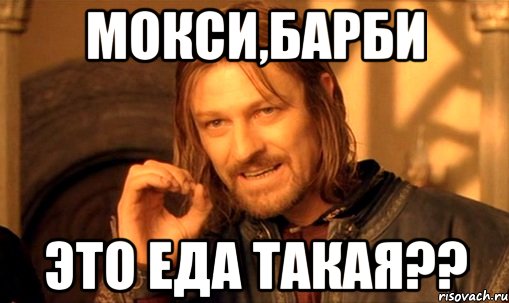 Мокси,Барби это еда такая??, Мем Нельзя просто так взять и (Боромир мем)