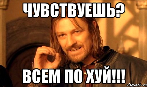 Чувствуешь? Всем по хуй!!!, Мем Нельзя просто так взять и (Боромир мем)