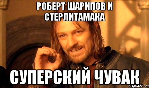 Роберт Шарипов и стерлитамака Суперский чувак, Мем Нельзя просто так взять и (Боромир мем)