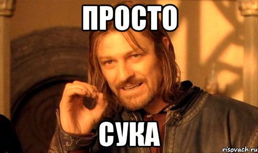 просто сука, Мем Нельзя просто так взять и (Боромир мем)