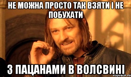 Не можна просто так взяти і не побухати з пацанами в Волсвині, Мем Нельзя просто так взять и (Боромир мем)