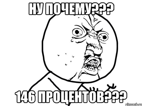 Ну почему??? 146 процентов???, Мем Ну почему (белый фон)