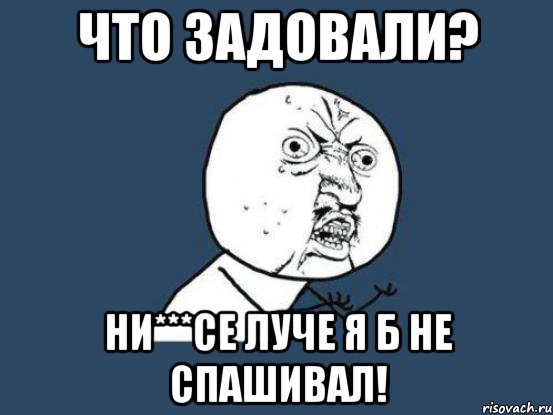 что задовали? ни***се луче я б не спашивал!, Мем Ну почему