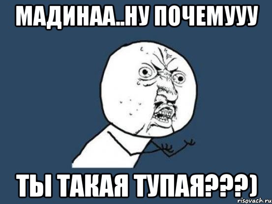 МАДИНАА..Ну почемууу ты такая тупая???), Мем Ну почему