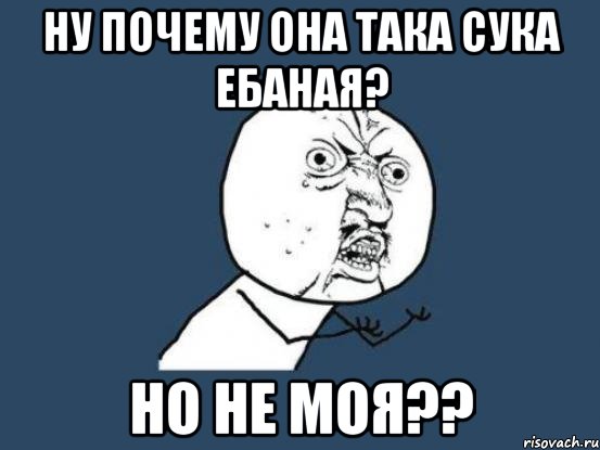 НУ ПОЧЕМУ ОНА ТАКА СУКА ЕБАНАЯ? НО НЕ МОЯ??, Мем Ну почему