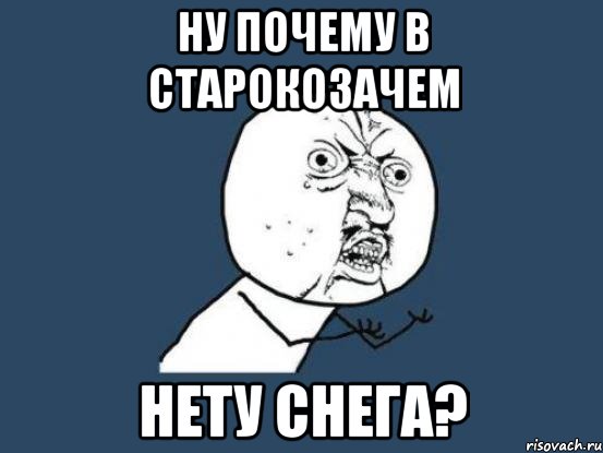 ну почему в Старокозачем нету снега?, Мем Ну почему