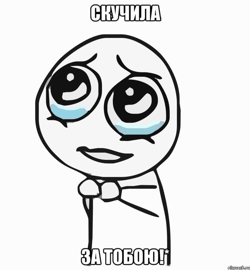 скучила за тобою!*, Мем  ну пожалуйста (please)