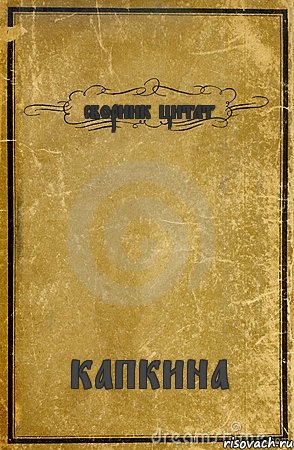 сборник цитат капкина, Комикс обложка книги