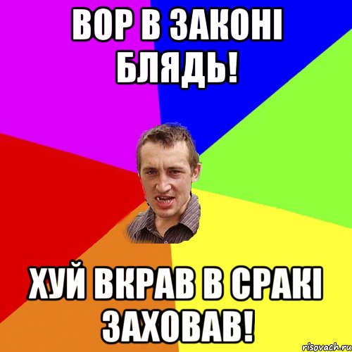 вор в законі блядь! хуй вкрав в сракі заховав!, Мем Чоткий паца