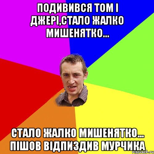 Подивився Том і Джері,стало жалко мишенятко... стало жалко мишенятко... пішов відпиздив Мурчика, Мем Чоткий паца