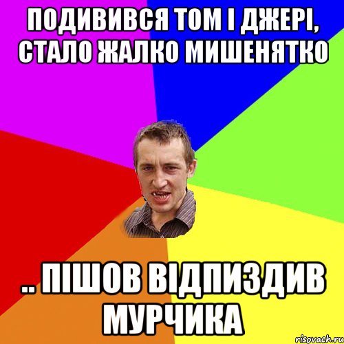 Подивився Том і Джері, стало жалко мишенятко .. пішов відпиздив Мурчика, Мем Чоткий паца