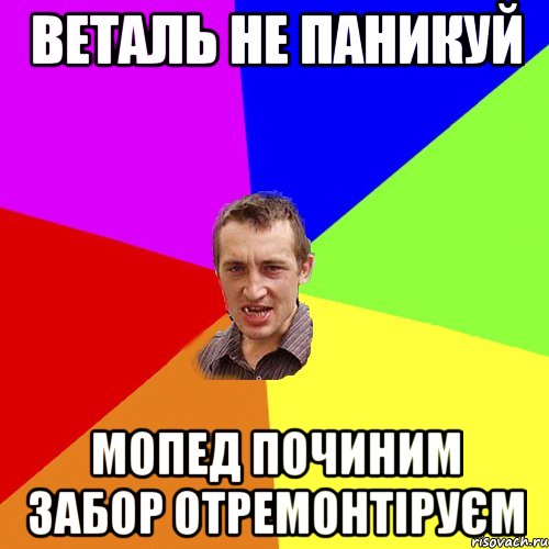 веталь не паникуй мопед починим забор отремонтіруєм, Мем Чоткий паца