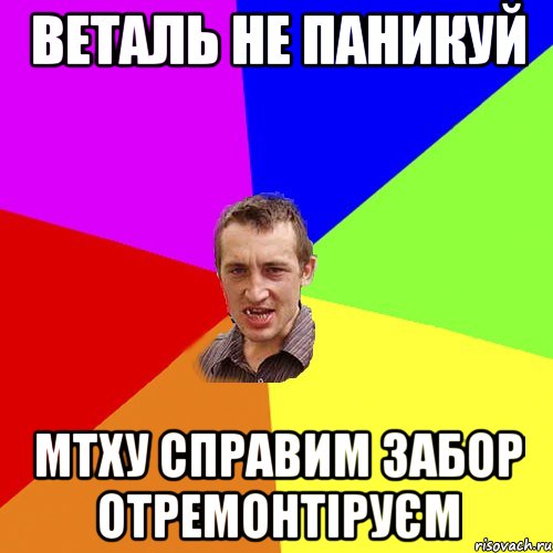 веталь не паникуй МТху справим забор отремонтіруєм, Мем Чоткий паца