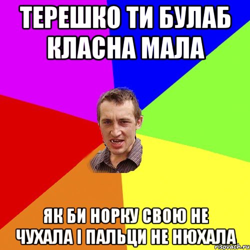 терешко ти булаб класна мала як би норку свою не чухала і пальци не нюхала, Мем Чоткий паца