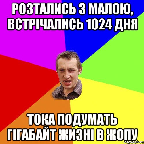 Розтались з малою, встрічались 1024 дня тока подумать гігабайт жизні в жопу, Мем Чоткий паца