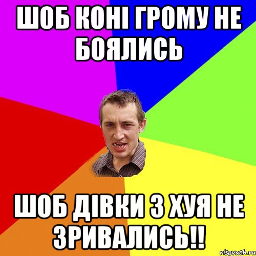 шоб коні грому не боялись шоб дівки з хуя не зривались!!, Мем Чоткий паца