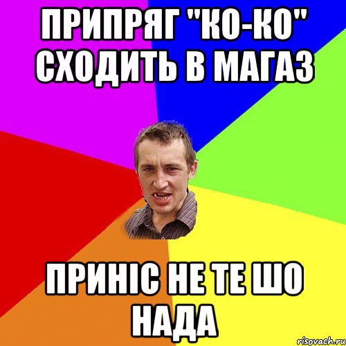 Припряг "Ко-Ко" сходить в магаз Приніс не те шо нада, Мем Чоткий паца