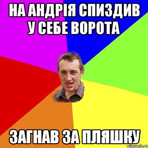 на андрія спиздив у себе ворота загнав за пляшку, Мем Чоткий паца