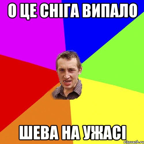 о це сніга випало Шева на ужасі, Мем Чоткий паца