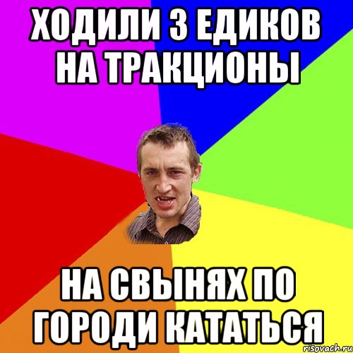 Ходили з Едиков на тракционы На свынях по городи кататься, Мем Чоткий паца