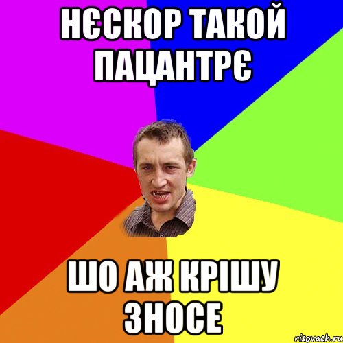 Нєскор такой пацантрє шо аж крішу зносе, Мем Чоткий паца