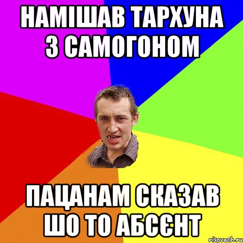 Намішав тархуна з самогоном пацанам сказав шо то абсєнт