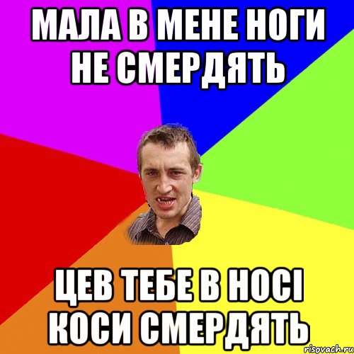 МАЛА В МЕНЕ НОГИ НЕ СМЕРДЯТЬ ЦЕВ ТЕБЕ В НОСІ КОСИ СМЕРДЯТЬ, Мем Чоткий паца