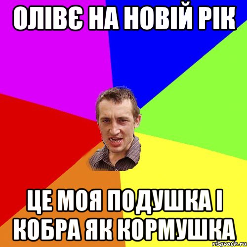 Олівє на новій рік це моя подушка і кобра як кормушка, Мем Чоткий паца