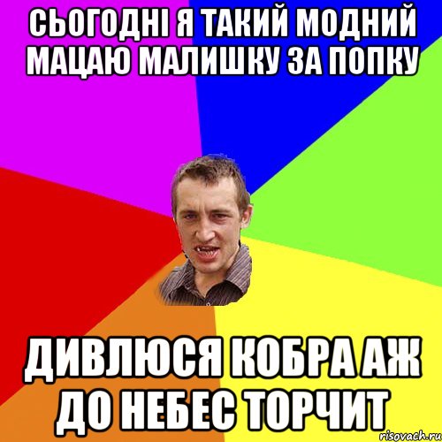 сьогодні я такий модний мацаю малишку за попку дивлюся кобра аж до небес торчит, Мем Чоткий паца